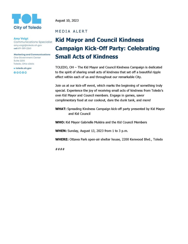 Media Alert- Kid Mayor and Council Kindness Campaign Kick-Off Party- Celebrating Small Acts of Kindness.jpg